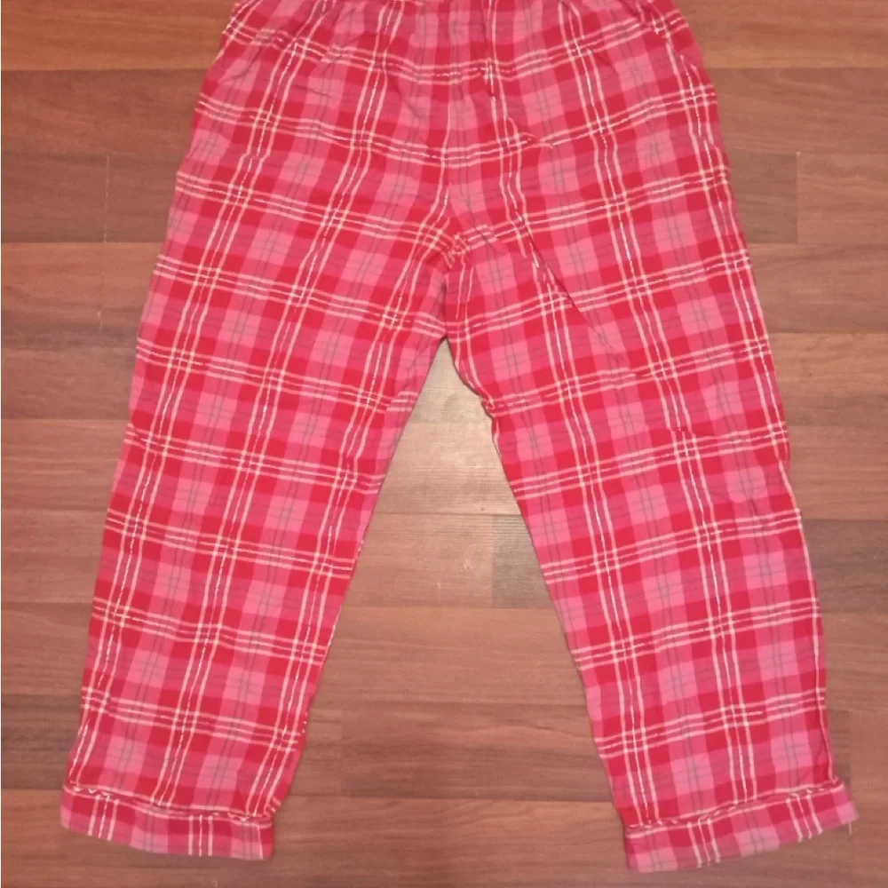 Women's Talbot's Pink Plaid Pajama Pants Large - Picture 2 of 3